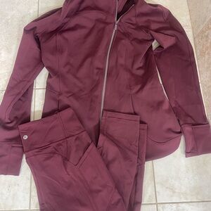 Women's Burgundy LuLu Lemon set